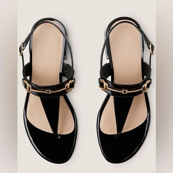 stuart weitzman BUCKLE 35 T-STRAP SANDAL size 7 - Picture 4 of 5